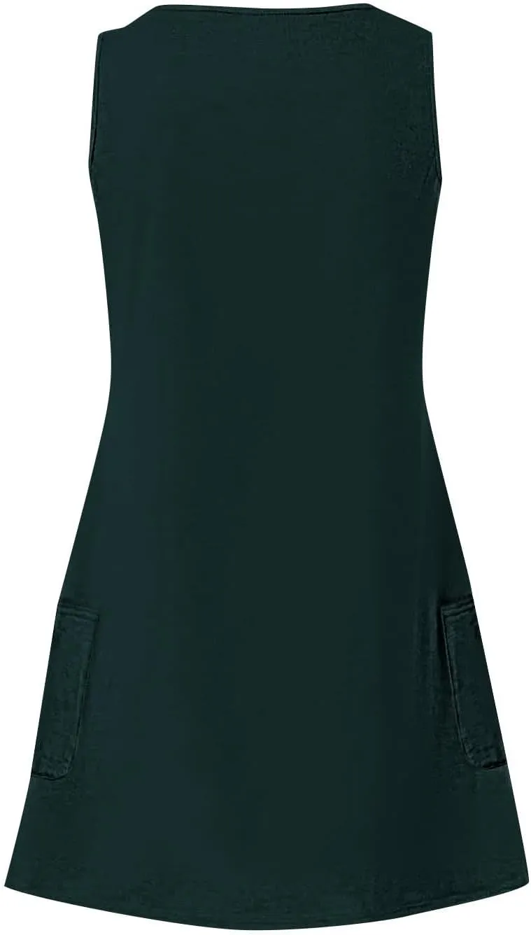 Ceboyel Summer Dresses for Women 2024 Beach Vacation Sundress Sleeveless Casual Tank Sun Dress Trendy Cruise Outfits Clothes