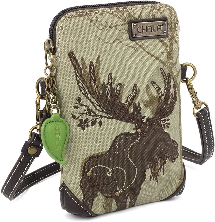 CHALA Crossbody Cell Phone Purse- Women's Wristlet Handbags Multicolor (Olive Moose)