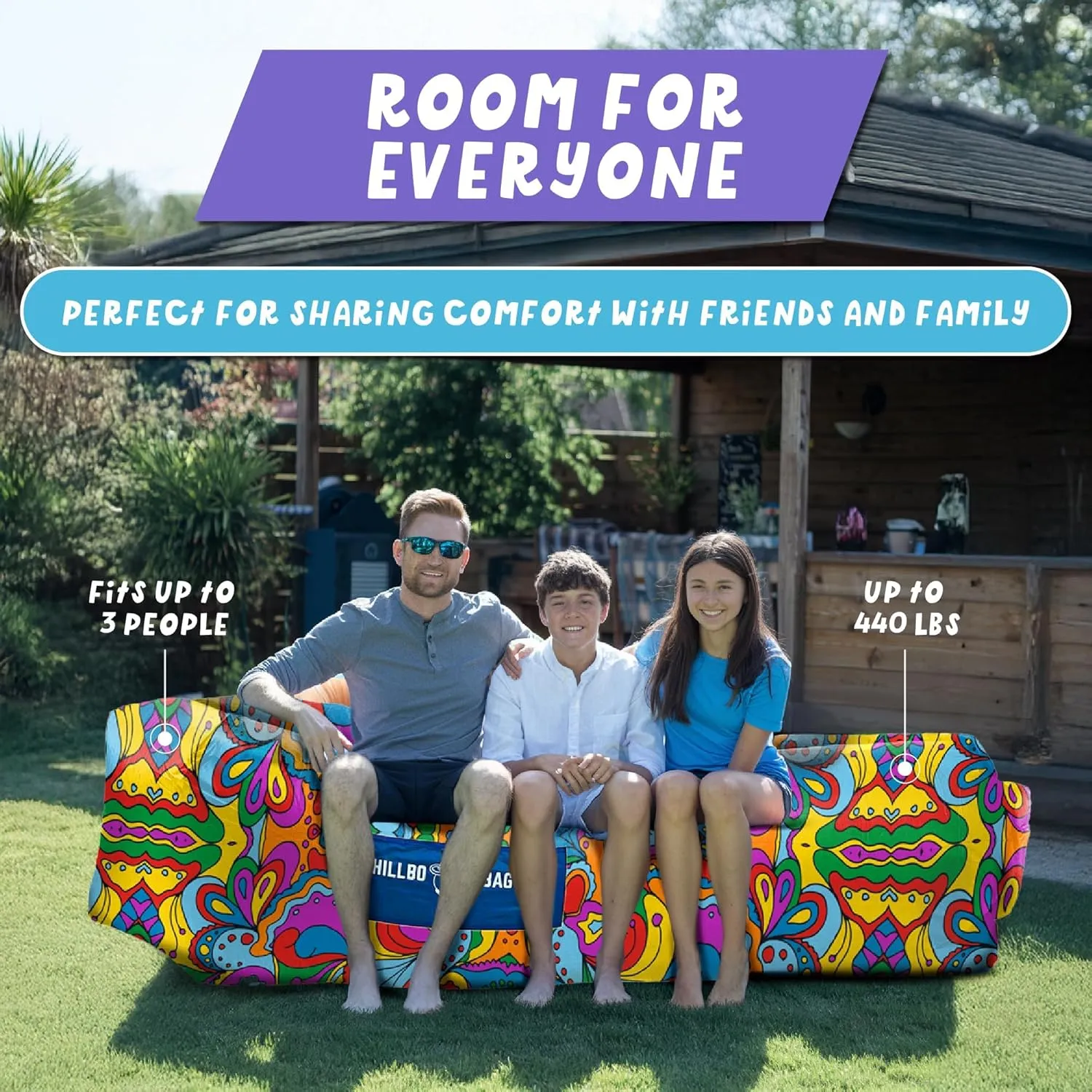 Chillbo Inflatable Couch – Cool Inflatable Chair. Upgrade Your Camping Accessories. Easy Setup is Perfect for Hiking Gear, Beach Chair and Music Festivals.