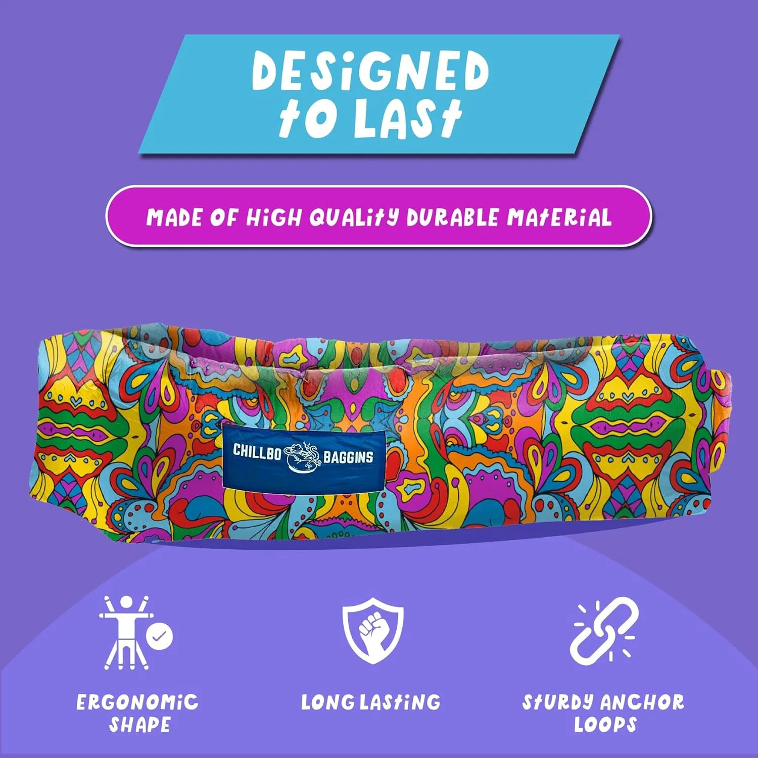 Chillbo Inflatable Couch – Cool Inflatable Chair. Upgrade Your Camping Accessories. Easy Setup is Perfect for Hiking Gear, Beach Chair and Music Festivals.