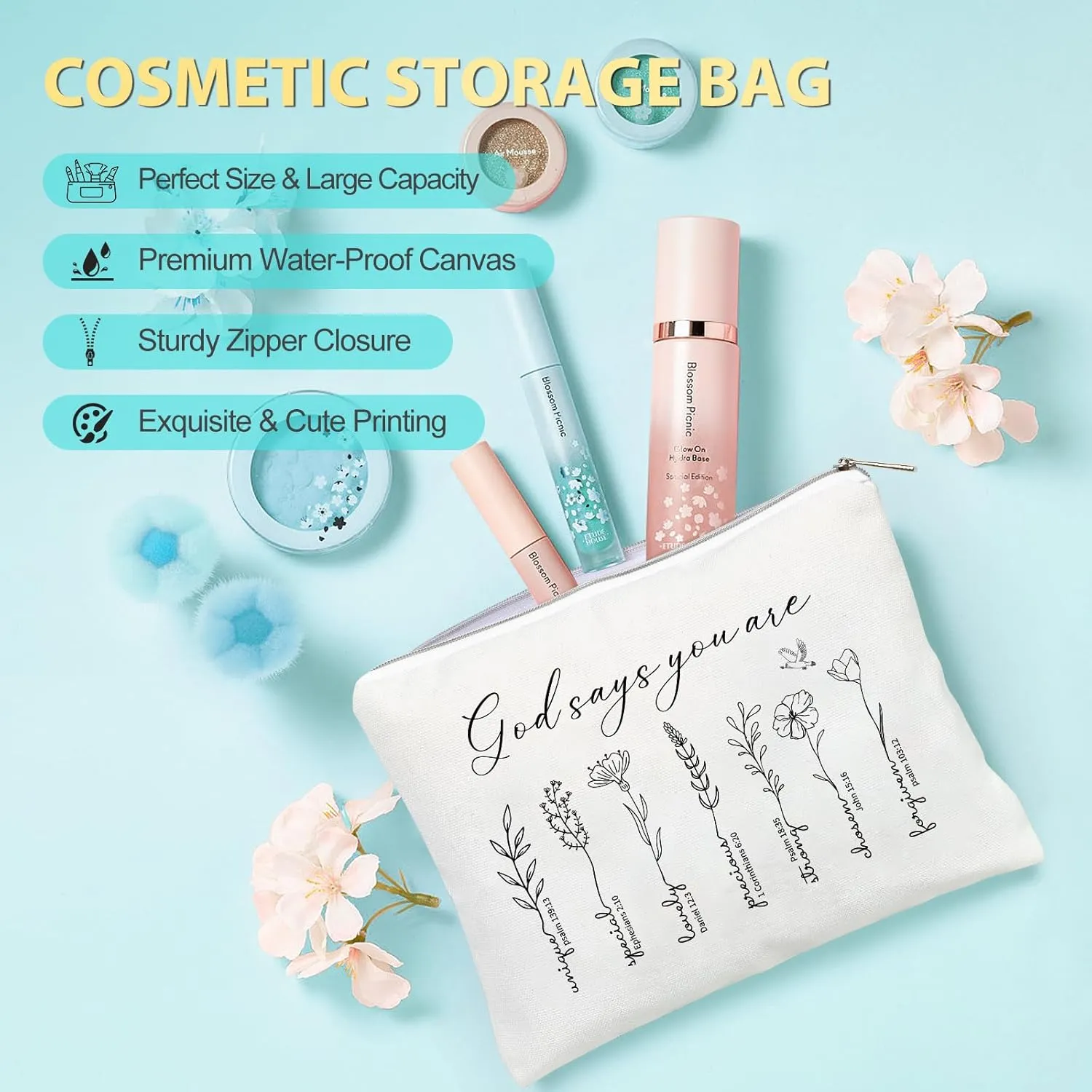 Christian Gifts for Women - Faith Based & Religious Gifts for Mom & Grandma: Bible Verse Tote Bags for Birthday & Christmas