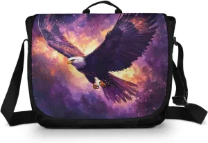 Classic Flap Crossbody Bag for Men Messenger Bag with Shoulder Strap Vintage Satchel Bag for Travel Work College