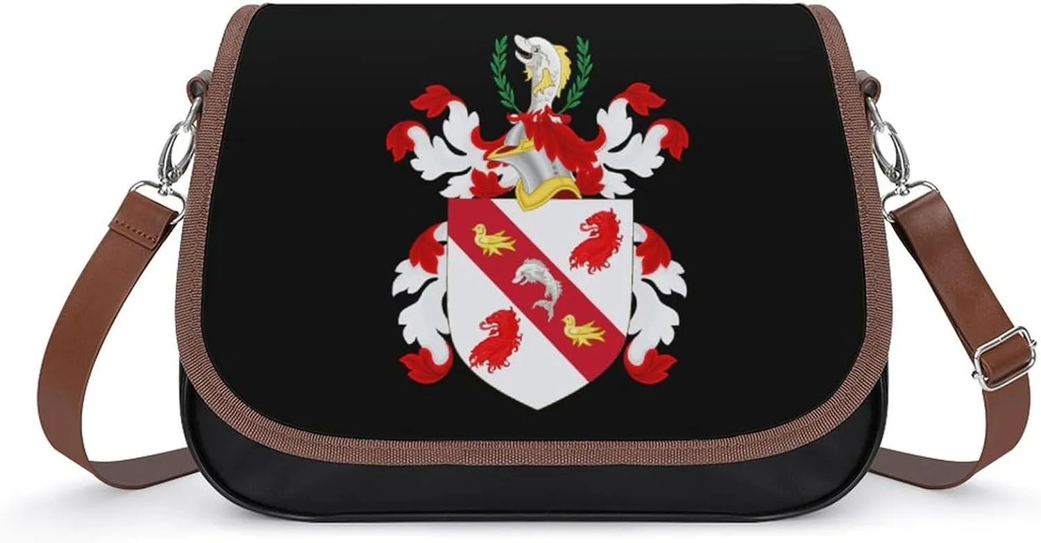 Coat of Arms of Benjamin Franklin Womens Messenger Crossbody Bags Small Shoulder Handbags Purse with Adjustable Strap