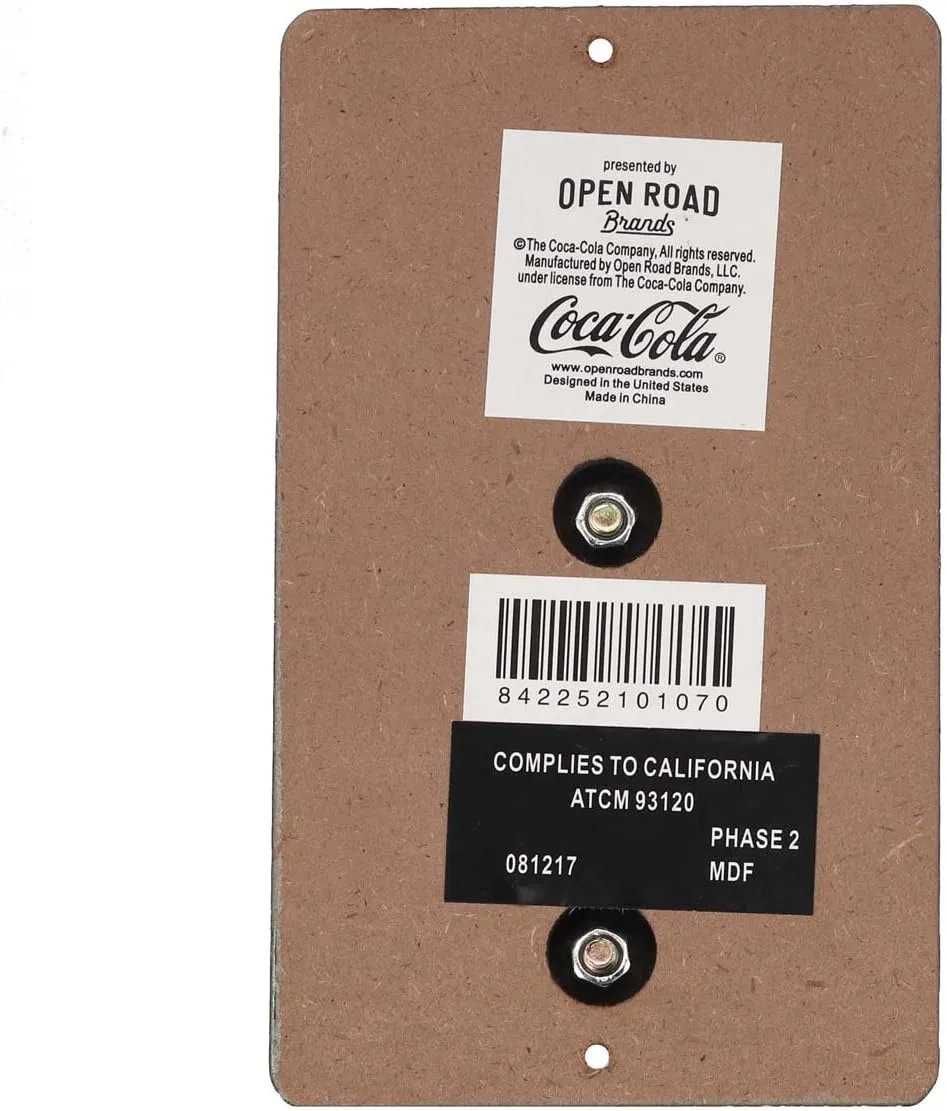 Coca-Cola Striped Wall Bottle Opener - Vintage Coca-Cola Bottle Opener Made With Wood and Cast Metal - Great Gift Idea