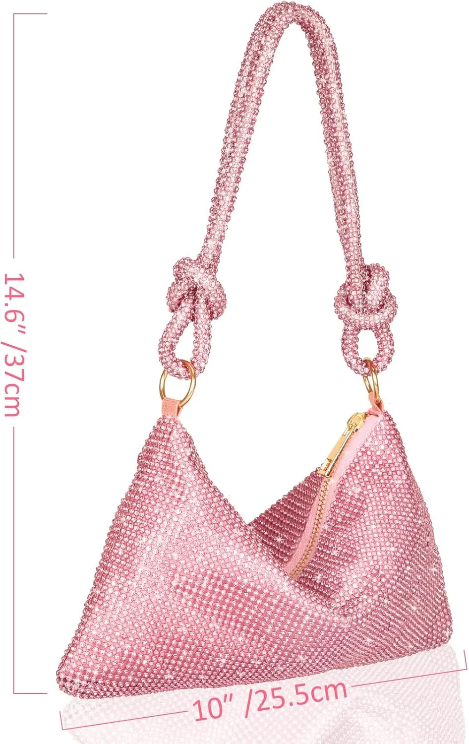 Covelin Womens Fashion Shiny Diamond Handbag Tote Shoulder Evening Bag