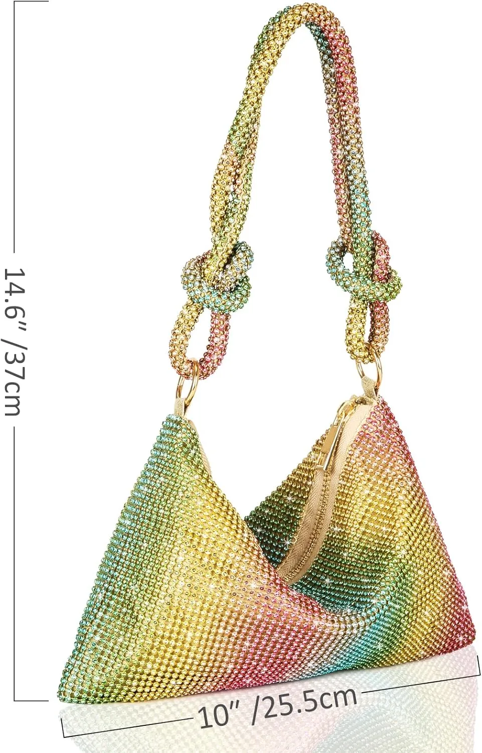 Covelin Womens Fashion Shiny Diamond Handbag Tote Shoulder Evening Bag