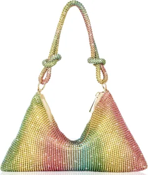 Covelin Womens Fashion Shiny Diamond Handbag Tote Shoulder Evening Bag