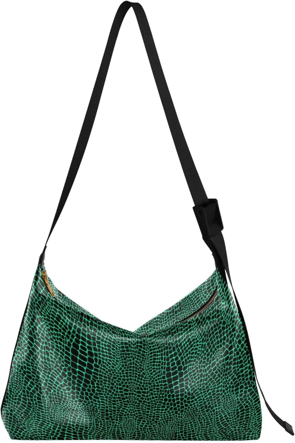 Crocodile Alligator Print Green Ladies Leather Handbags Hobo Large Womens Purse Animal Print Shoulder Purse Handbag