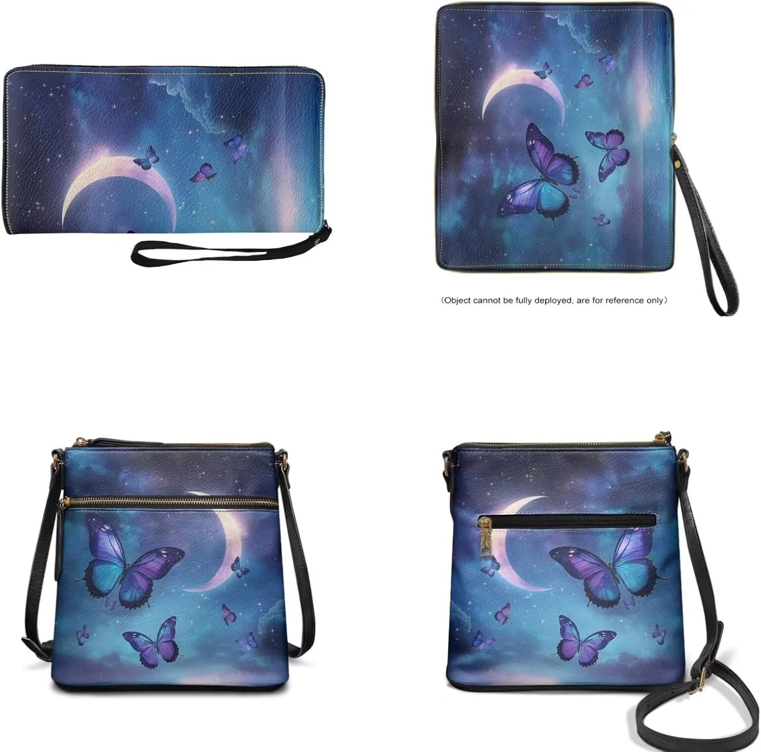 Crossbody Purses 2Pcs, Fashion Crossbody Messenger Bags with a Small Wallet Portable Easy to Carry for Work Travel