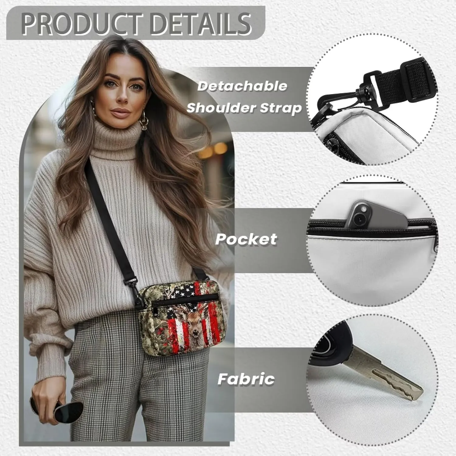Crossbody Purses for Women with Adjustable Strap for Daliy Use