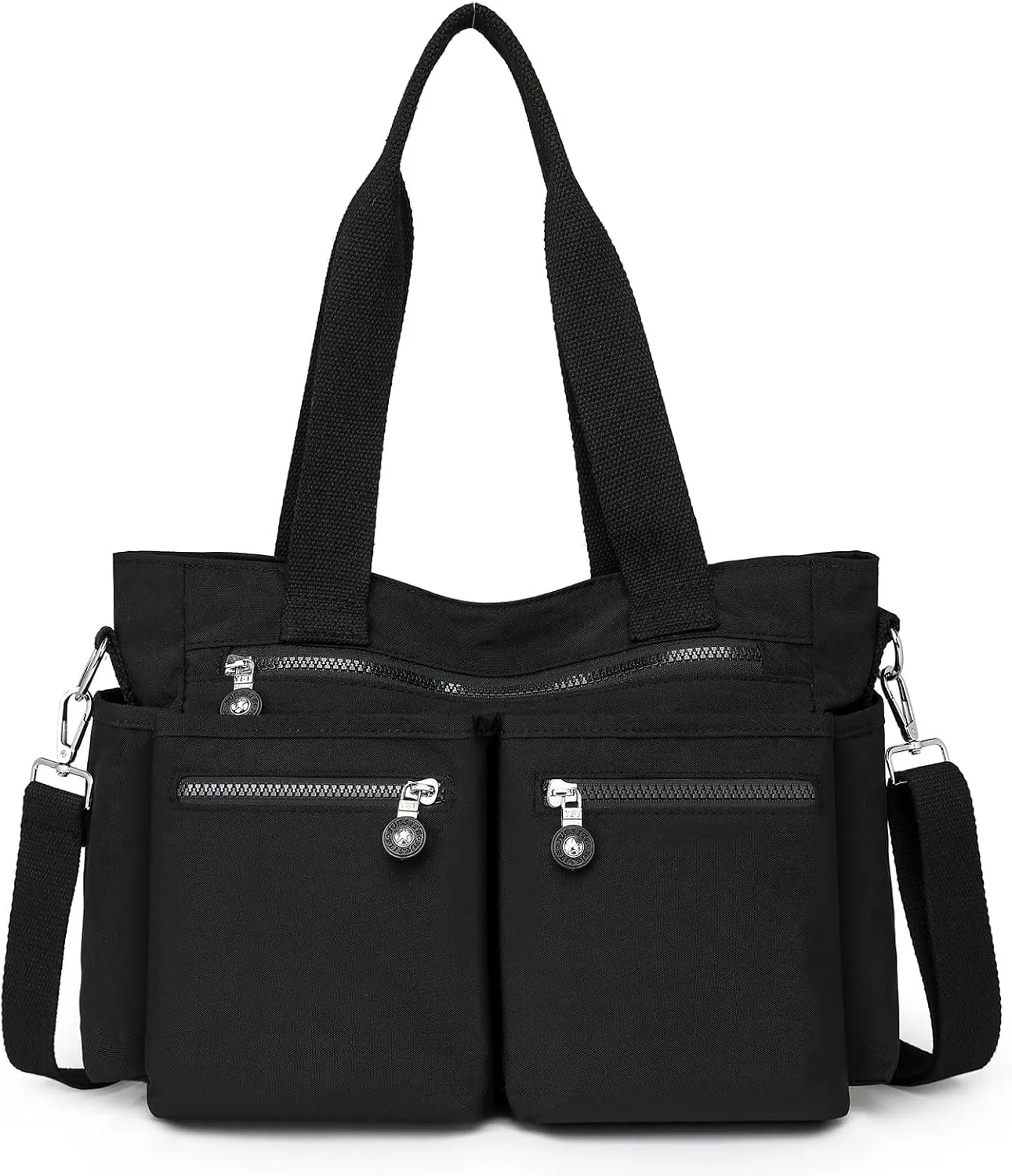 Crossbody Tote Bag with Zipper Shoulder Messenger Aesthetic School Bag Work Large Multi Pocket Tote Bag for Women Handbag