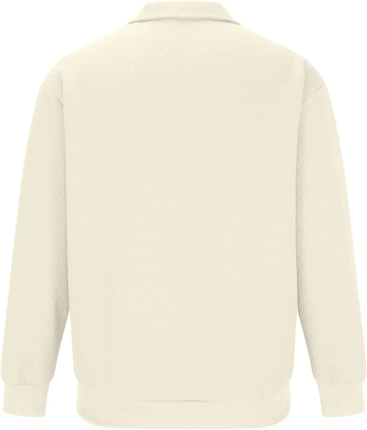 Ctreela Designer Textured Golf Shirt for Men Knit Polo Shirt Casual Long Sleeve Polo Sweater Dress 1/4 Zip Collar Shirts