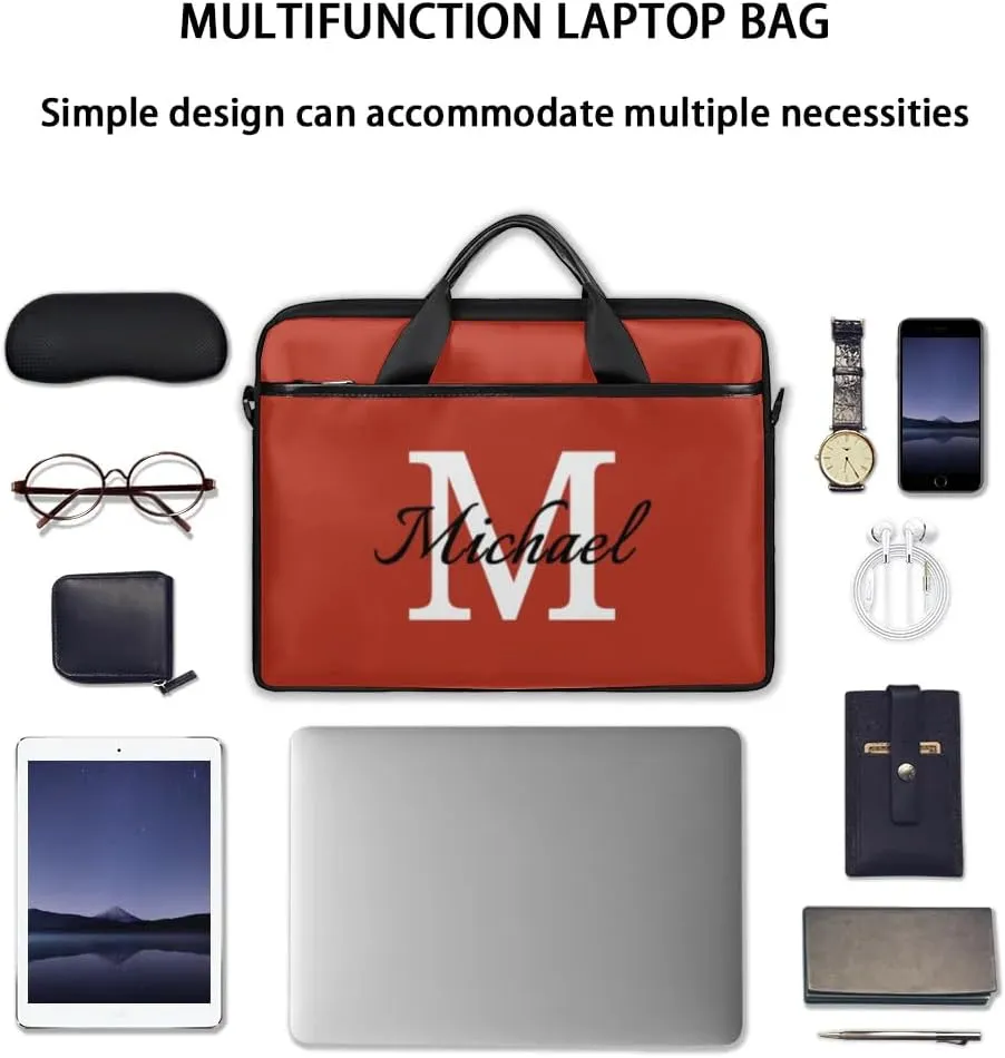 Custom Laptop Bag with Name Personalized Shoulder Bag Lightweight Computer Bag Messenger Bags with Handle