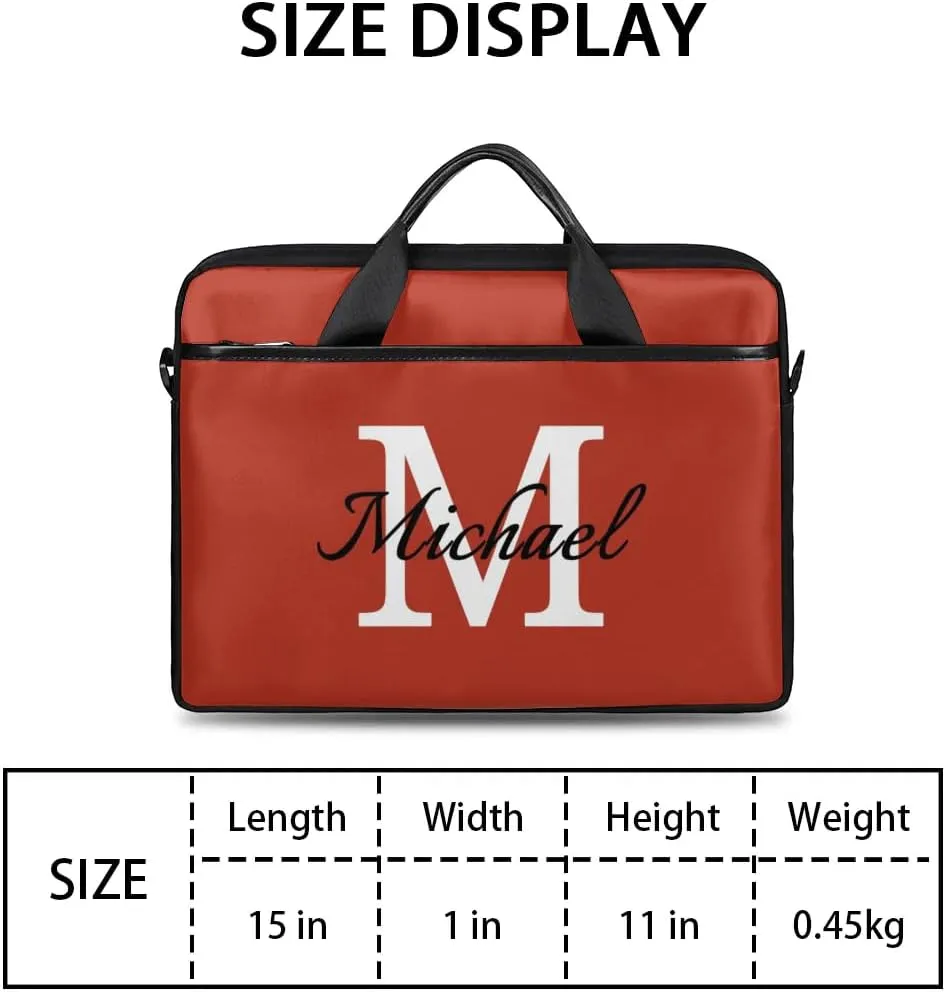 Custom Laptop Bag with Name Personalized Shoulder Bag Lightweight Computer Bag Messenger Bags with Handle