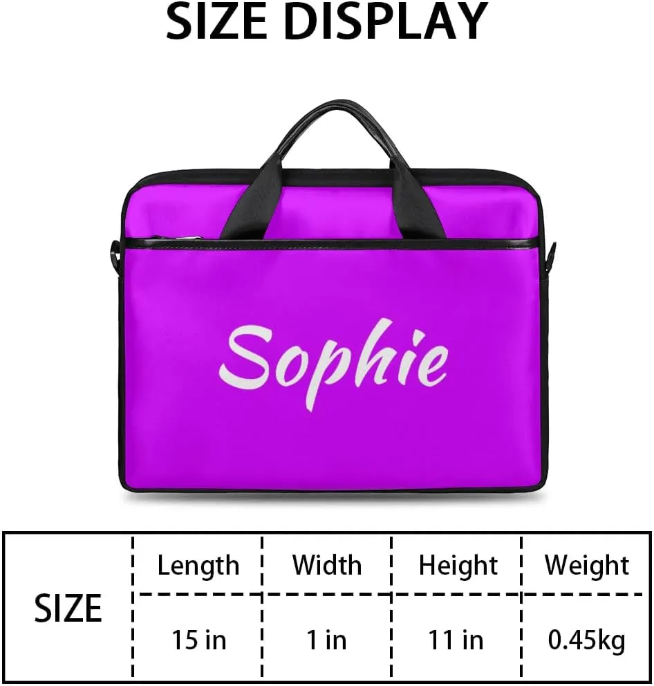 Custom Laptop Bag with Name Personalized Shoulder Bag Lightweight Computer Bag Messenger Bags with Handle