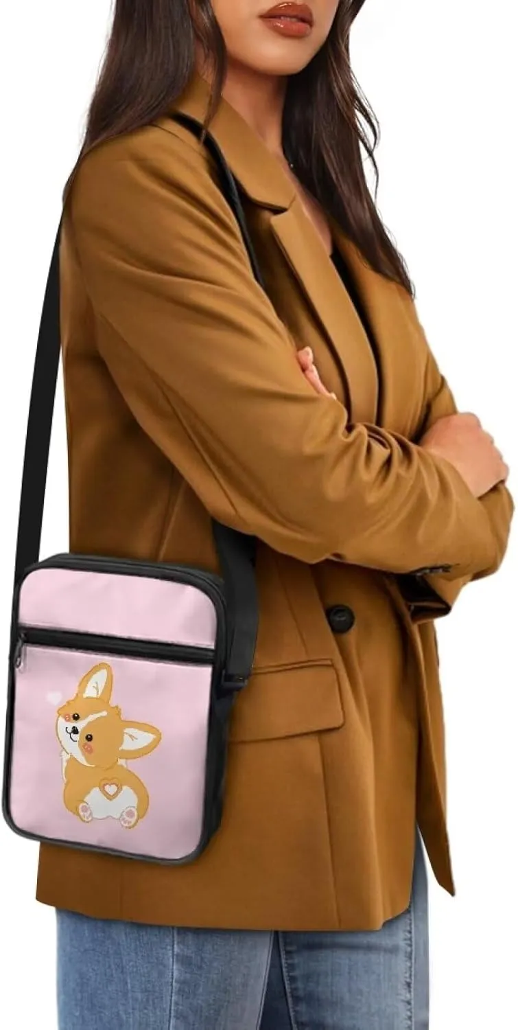 Cute Crossbody Messenger Bags Sling Purses for Women Trendy with Zipper