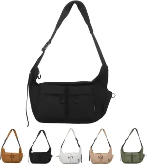 Dallaswind Large Capacity Canvas Bag – Waterproof Shoulder Purse & Messenger Bag with Multiple Pockets for Travel & Daily Use