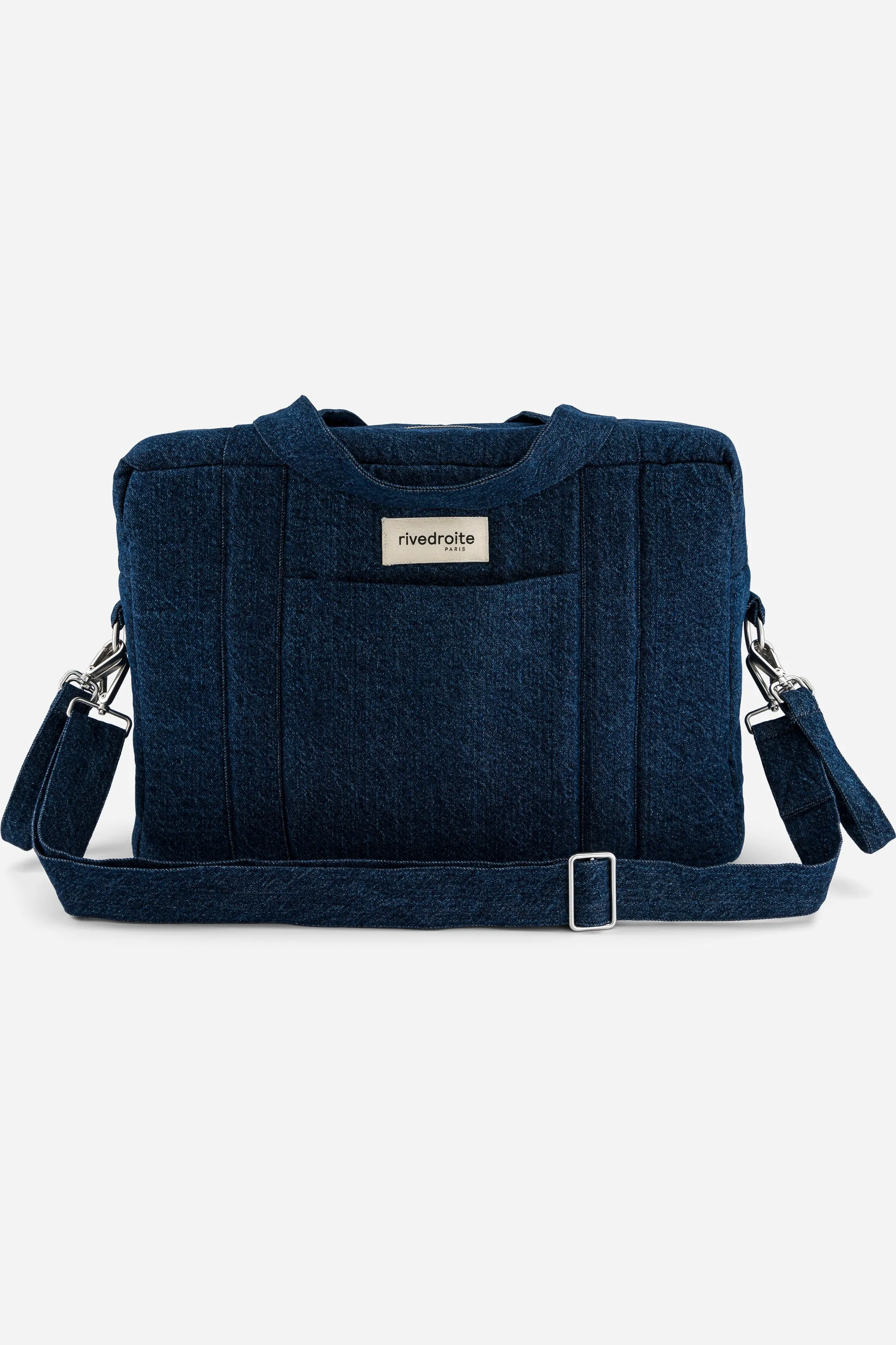 Darcy the anti diaper bag - Upcycled Raw Denim