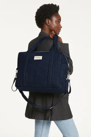 Darcy the anti diaper bag - Upcycled Raw Denim