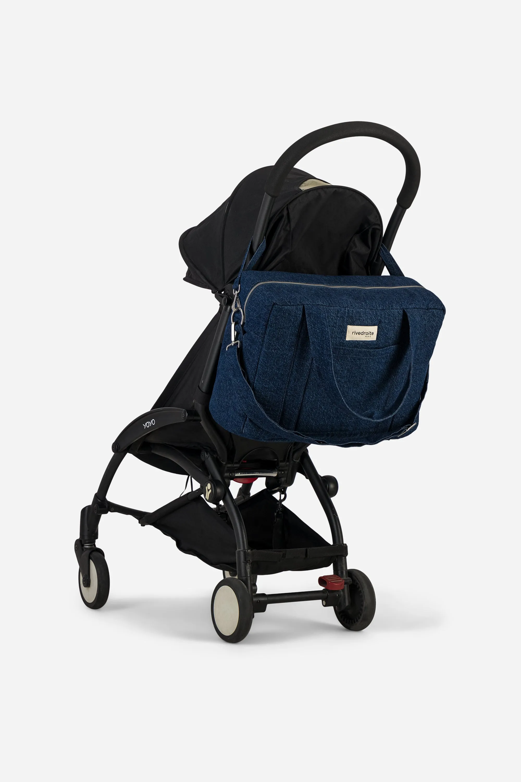 Darcy the anti diaper bag - Upcycled Raw Denim