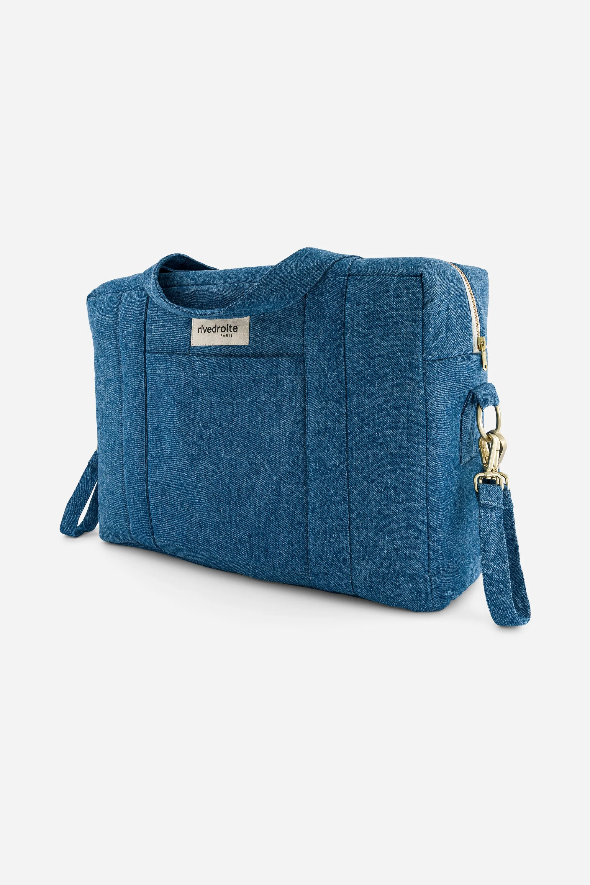 Darcy the anti diaper bag - Upcycled Stonewashed Denim