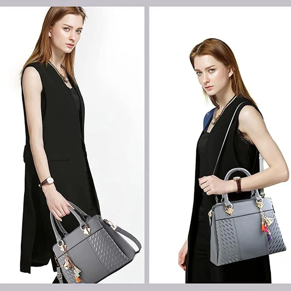 Dayfine Handbags for Women Top Handle Purse Faux Leather Satchel Bags Stylish Tote Bags Shoulder Crossbody Bag Ladies Handbag