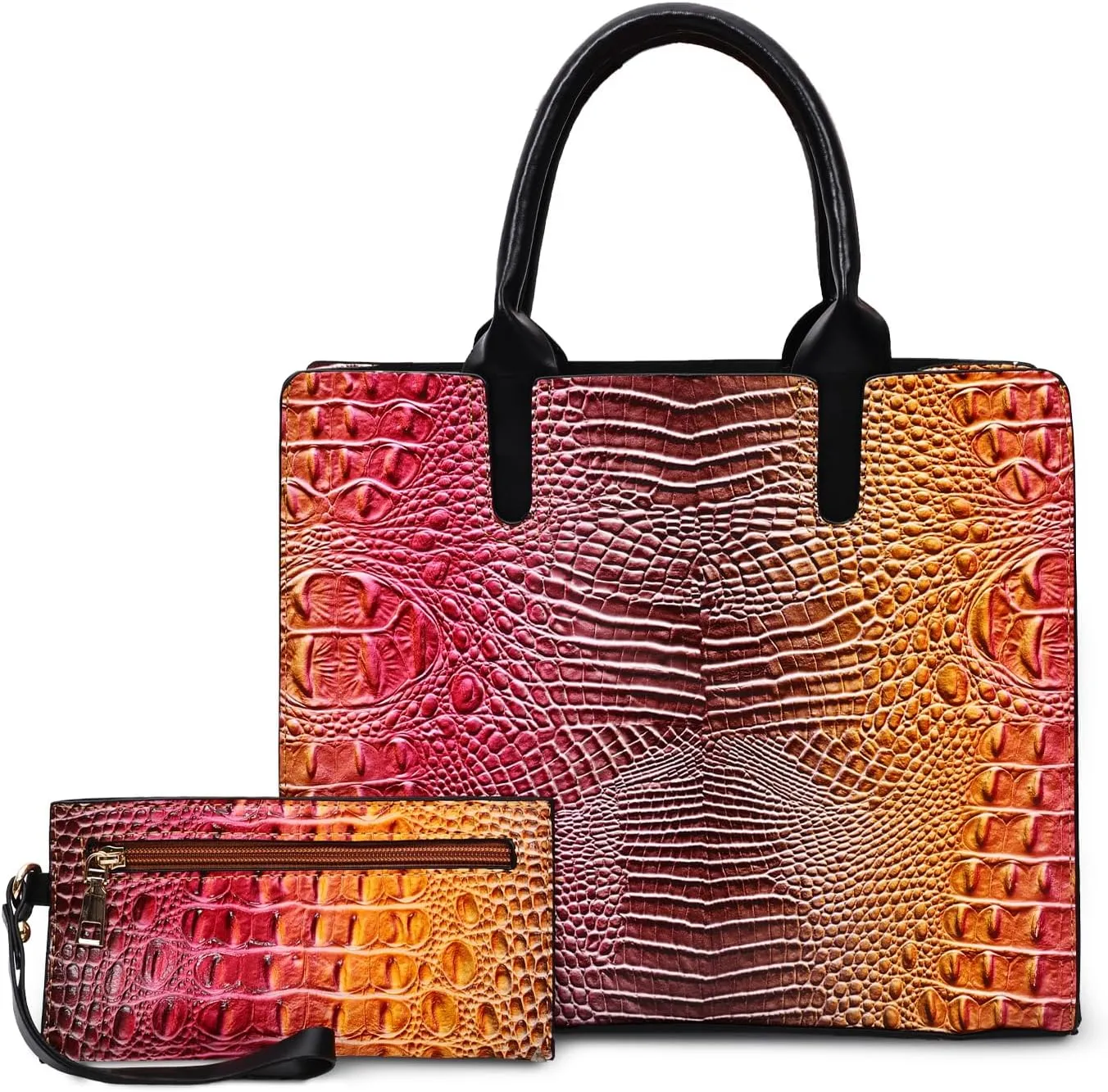 Designer Tote Handbags Ladies Top Handle Purses Satchel Bags For Women'S Shoulder Handbags Set 2pcs