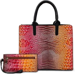 Designer Tote Handbags Ladies Top Handle Purses Satchel Bags For Women'S Shoulder Handbags Set 2pcs