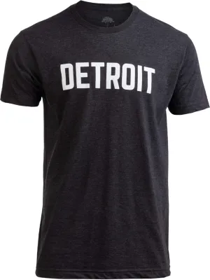 Detroit | Classic Retro City Grey Blue Red Black Detroiter 313 Cool Michigan Men Women T-Shirt