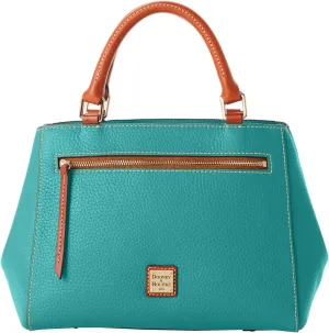 Dooney & Bourke Designer Handbags for Women, Pebble Grain Leather Small Satchel Bag with Crossbody Strap