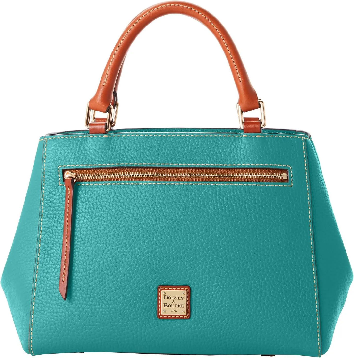 Dooney & Bourke Designer Handbags for Women, Pebble Grain Leather Small Satchel Bag with Crossbody Strap