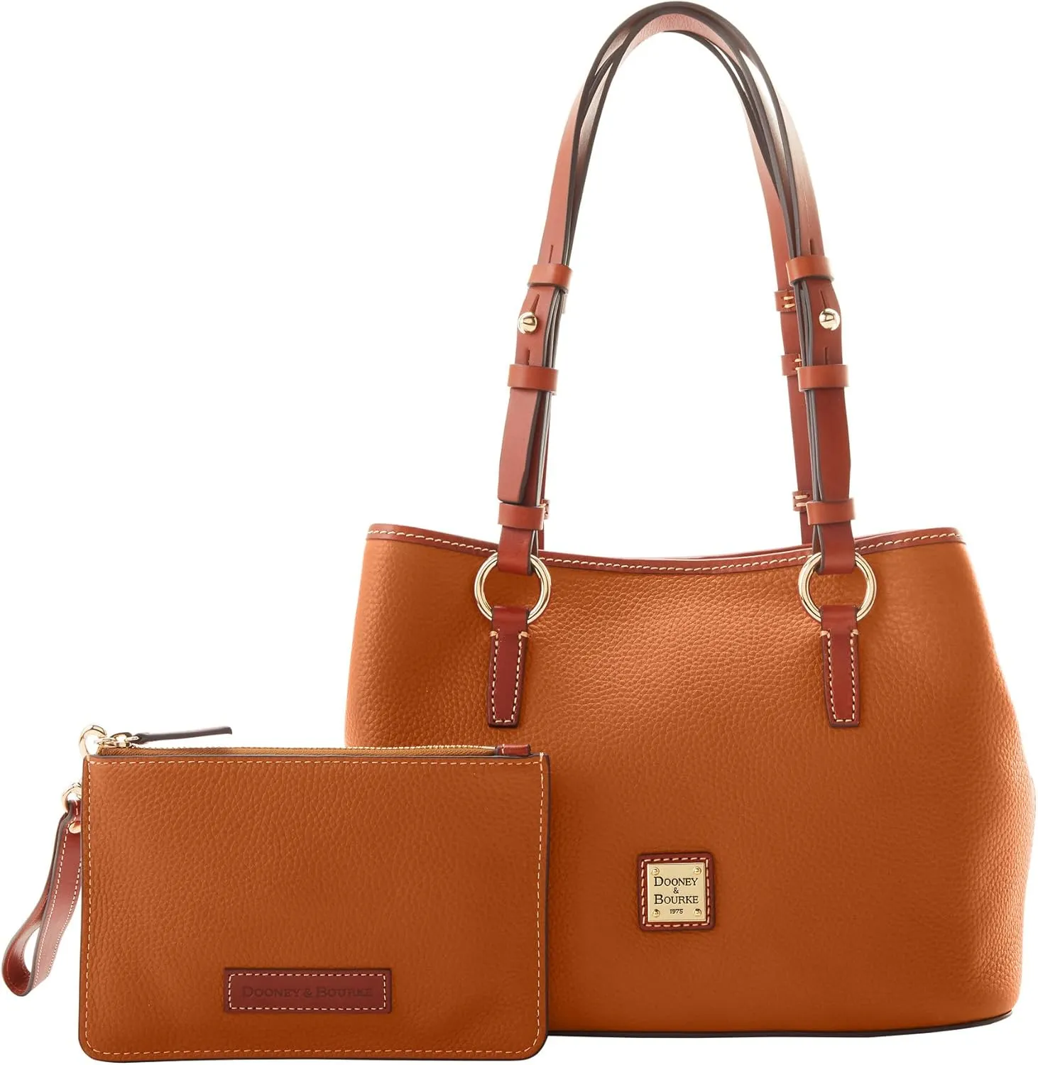 Dooney & Bourke Handbags and Accessories, Pebble Grain Leather Briana Small Shoulder Bag with Wristlet Pouch