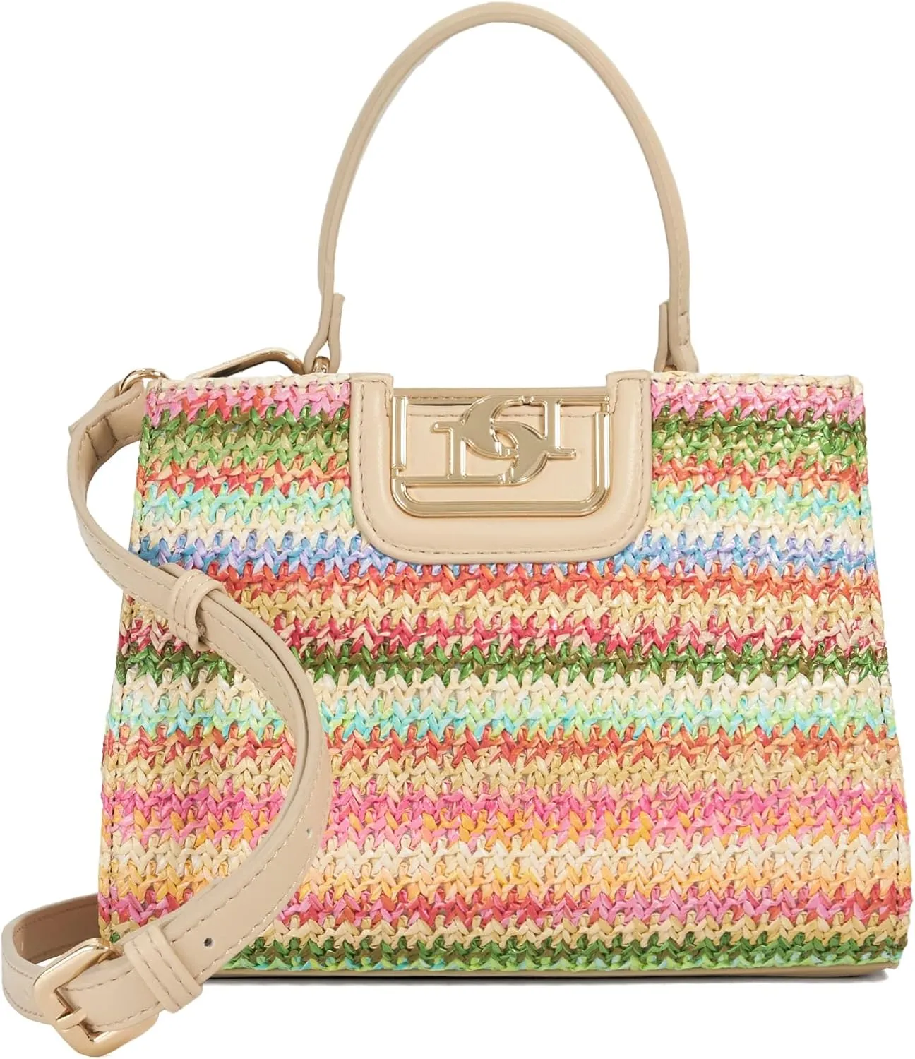 Dune DILLY Textured DD-Interlock Grab Bag, Multi_raffia, Onesize