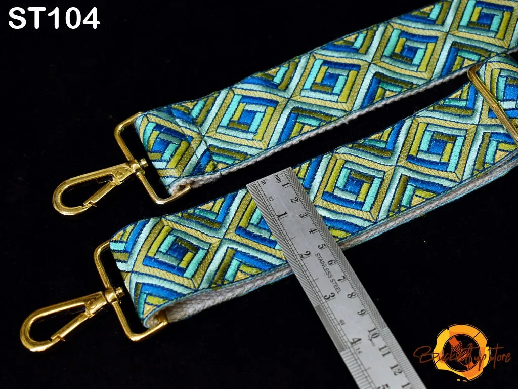 Embroidered Purse Strap Crossbody Strap for Purses Boho Bags Strap Embroidery Replacement Strap Boho Guitar Strap Handbag Strap gift for her