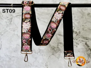 Embroidered Purse Strap Crossbody Strap for Purses Boho Bags Strap Embroidery Replacement Strap Boho Guitar Strap Handbag Strap gift for her