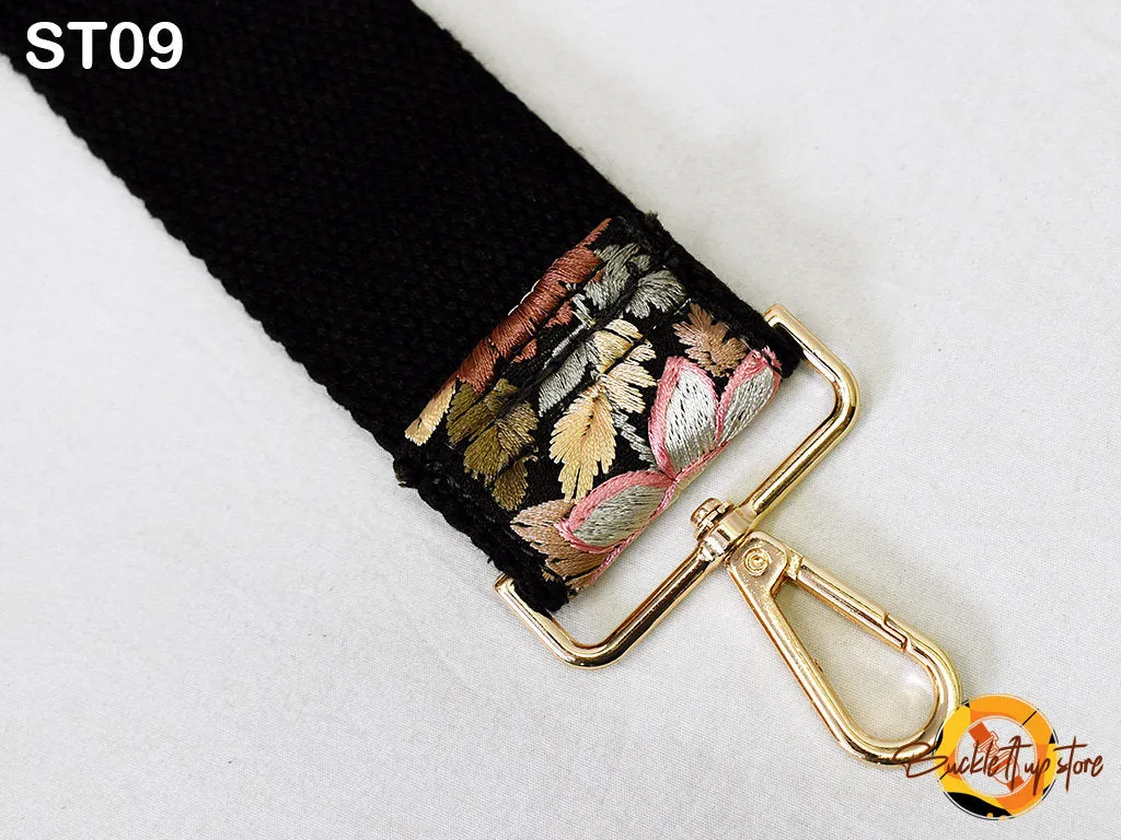 Embroidered Purse Strap Crossbody Strap for Purses Boho Bags Strap Embroidery Replacement Strap Boho Guitar Strap Handbag Strap gift for her
