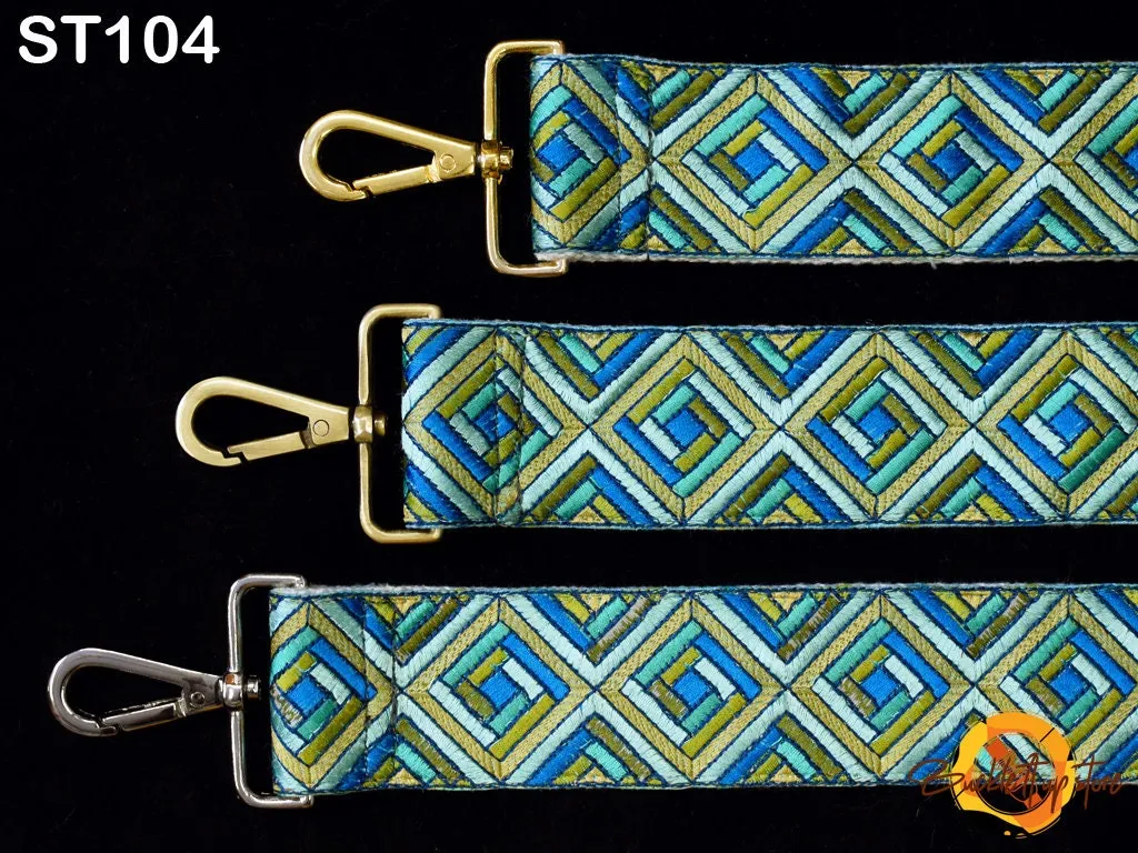 Embroidered Purse Strap Crossbody Strap for Purses Boho Bags Strap Embroidery Replacement Strap Boho Guitar Strap Handbag Strap gift for her
