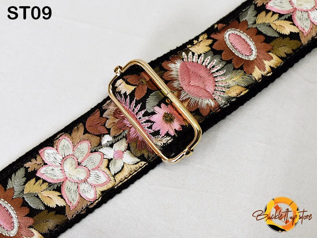 Embroidered Purse Strap Crossbody Strap for Purses Boho Bags Strap Embroidery Replacement Strap Boho Guitar Strap Handbag Strap gift for her
