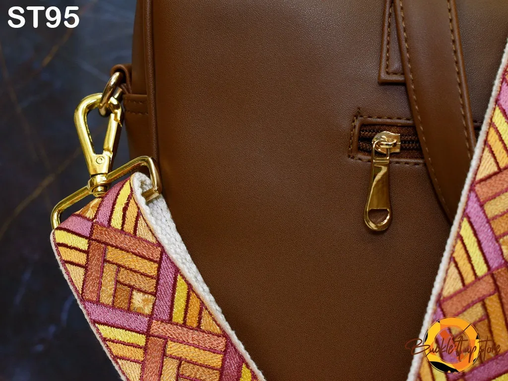 Embroidered Purse Strap Crossbody Strap for Purses Boho Bags Strap Embroidery Replacement Strap Boho Guitar Strap Handbag Strap gift for mom