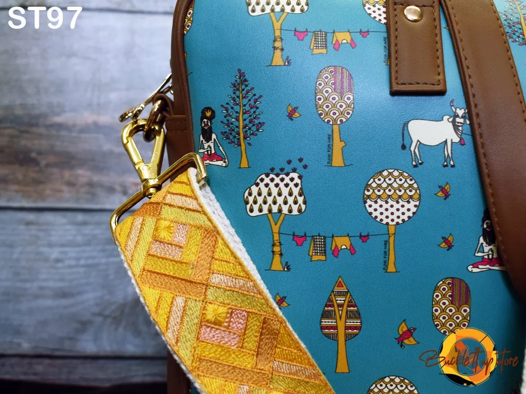 Embroidered Purse Strap Crossbody Strap for Purses Boho Sling Bags Strap Embroidery Replacement Guitar Strap Handbag Strap Tote gift for mom