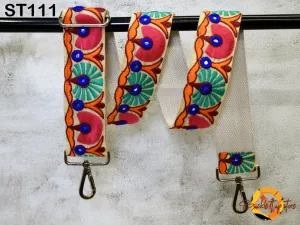 Embroidered Purse Strap Crossbody Strap for Purses Handbag Boho Bag Strap Floral Embroidery Replacement Strap Boho Guitar Strap Gift for her