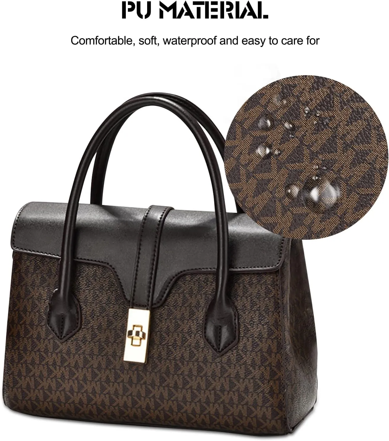 Ergocar Fashion Womens Handbags,Reinforced Top Handle Crossbody Bag with Multiple Interior Pockets