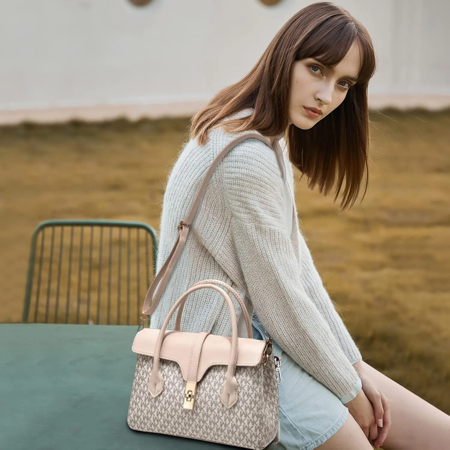 Ergocar Fashion Womens Handbags,Reinforced Top Handle Crossbody Bag with Multiple Interior Pockets
