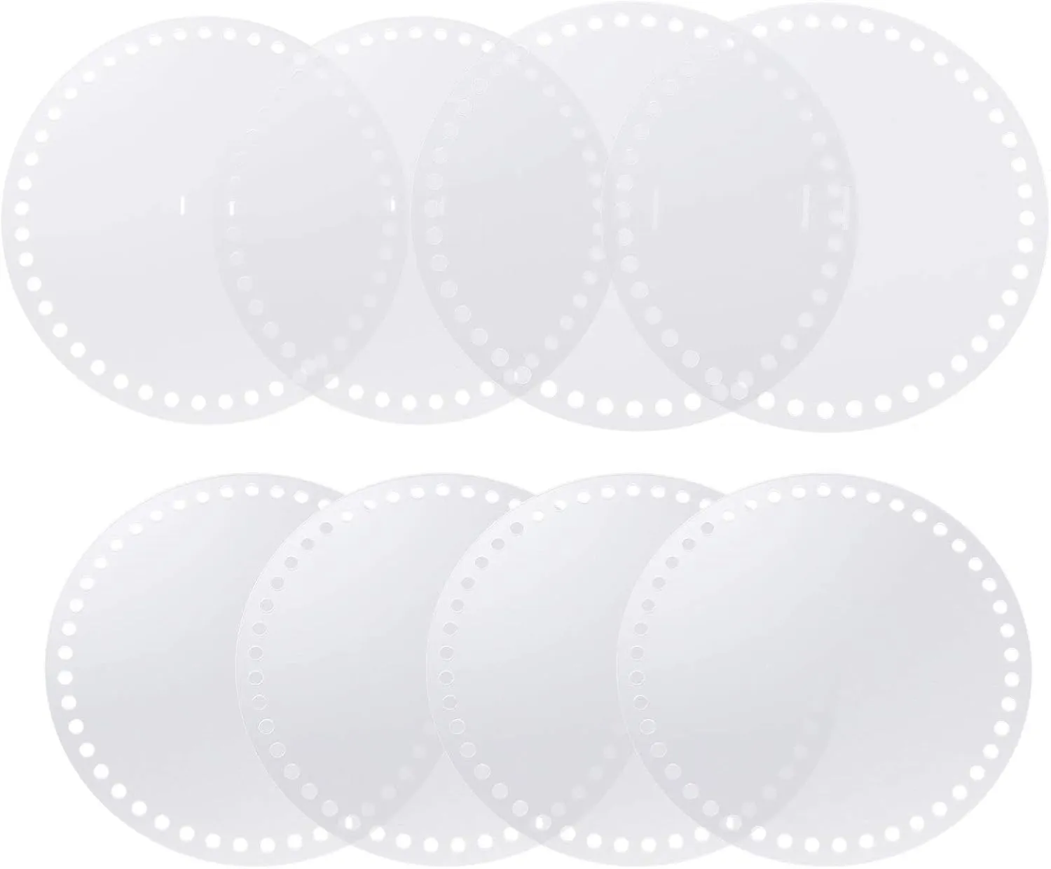 EXCEART Woven Baskets Braid Tool Acrylic Board Bag 8pcs Plastic Canvas Sheet for Eembroidery Yarn Crafting DIY Handmade Materials (Round) Braid Tool Knitting Tools Round Basket