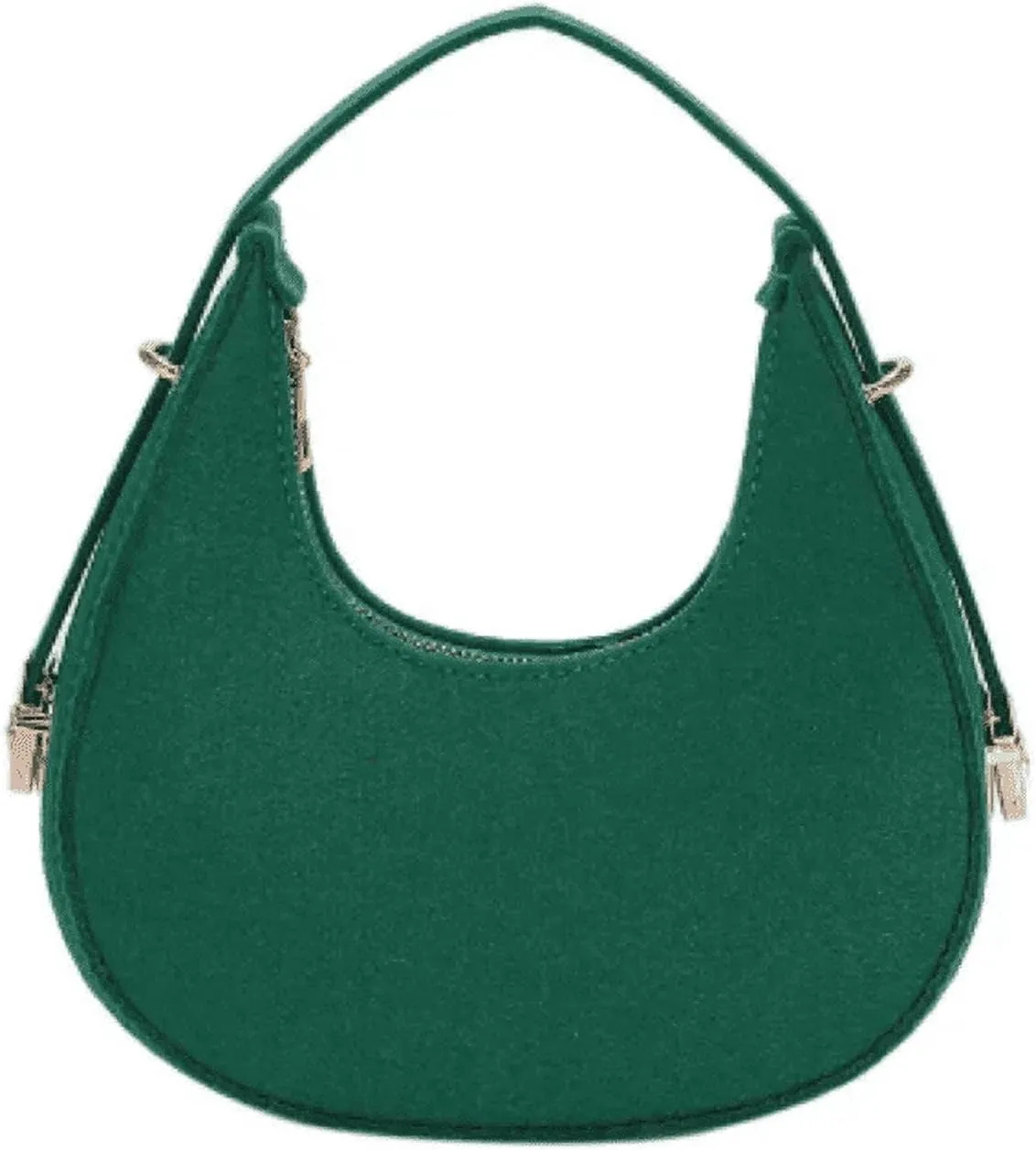 Fashion Alligator Pattern Shoulder Bags for Women Small Handle Underarm Bag Clutch Felt Female Handbag with Purse