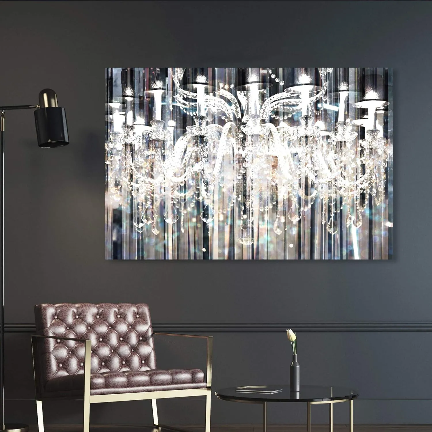 Fashion and Glam Wall Art Canvas Prints 'Diamond Shower'