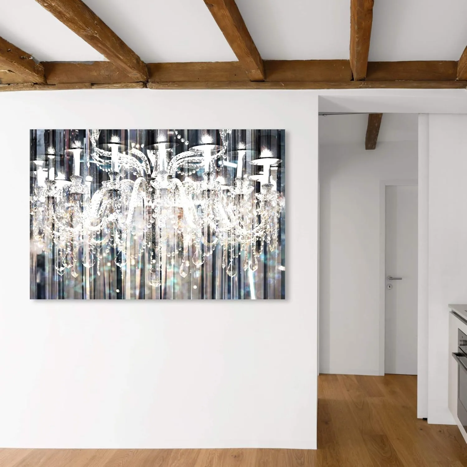 Fashion and Glam Wall Art Canvas Prints 'Diamond Shower'