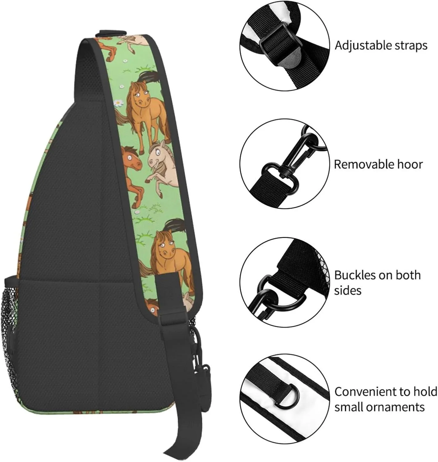 Fashion Chest Sling Bag Adjustable Strap Crossbody Shoulder Backpack Travel Casual Unisex Daypack