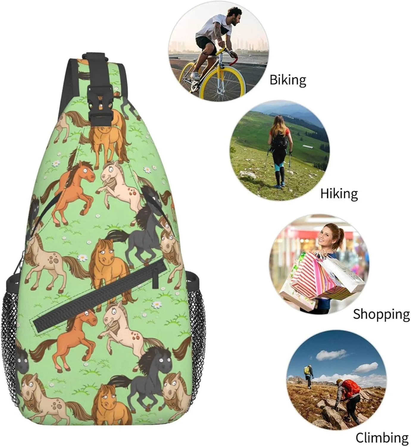 Fashion Chest Sling Bag Adjustable Strap Crossbody Shoulder Backpack Travel Casual Unisex Daypack