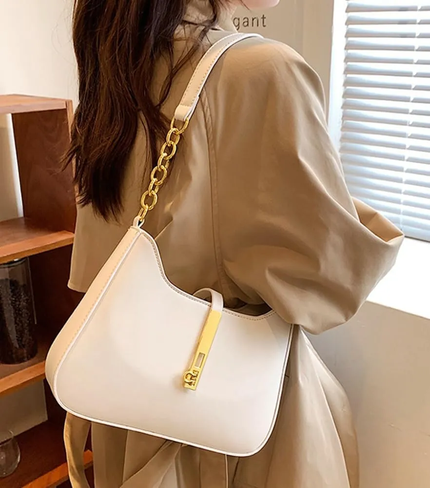 Fashion Vegan Leather Shoulder Bag for Women Handbags Purse Small Tote Bag Casual Top Handle Satchel 2024